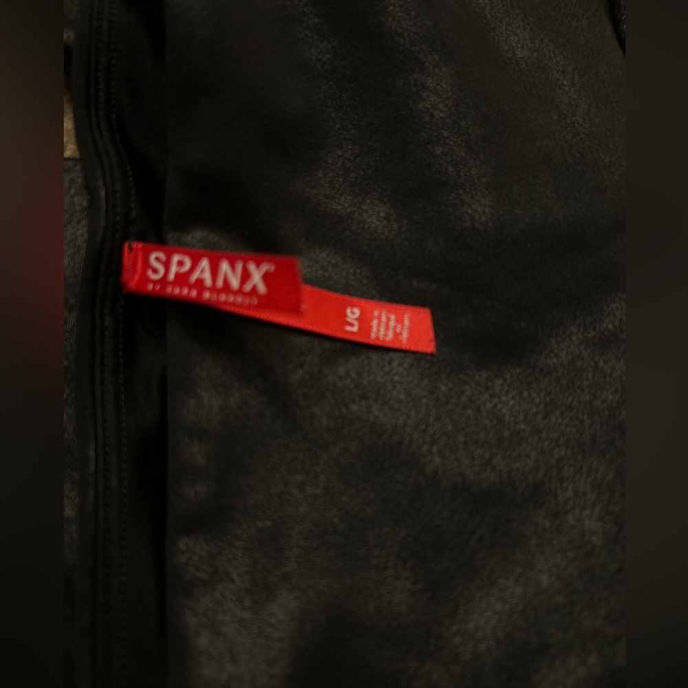 Spanx motto faux leather leggings sz Lg - Picture 6 of 10